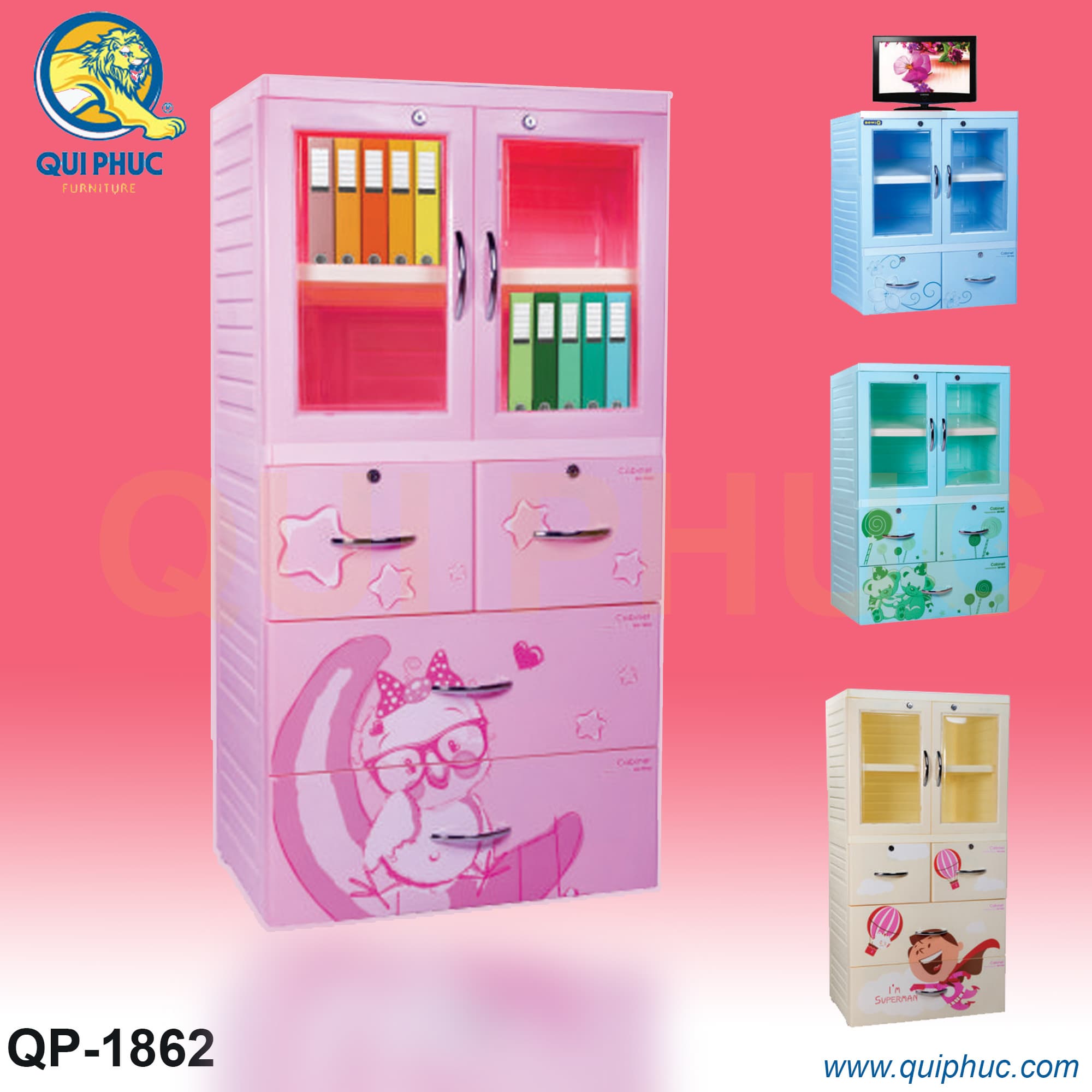 Plastic Cabinet for Children Vietnam QP_1867